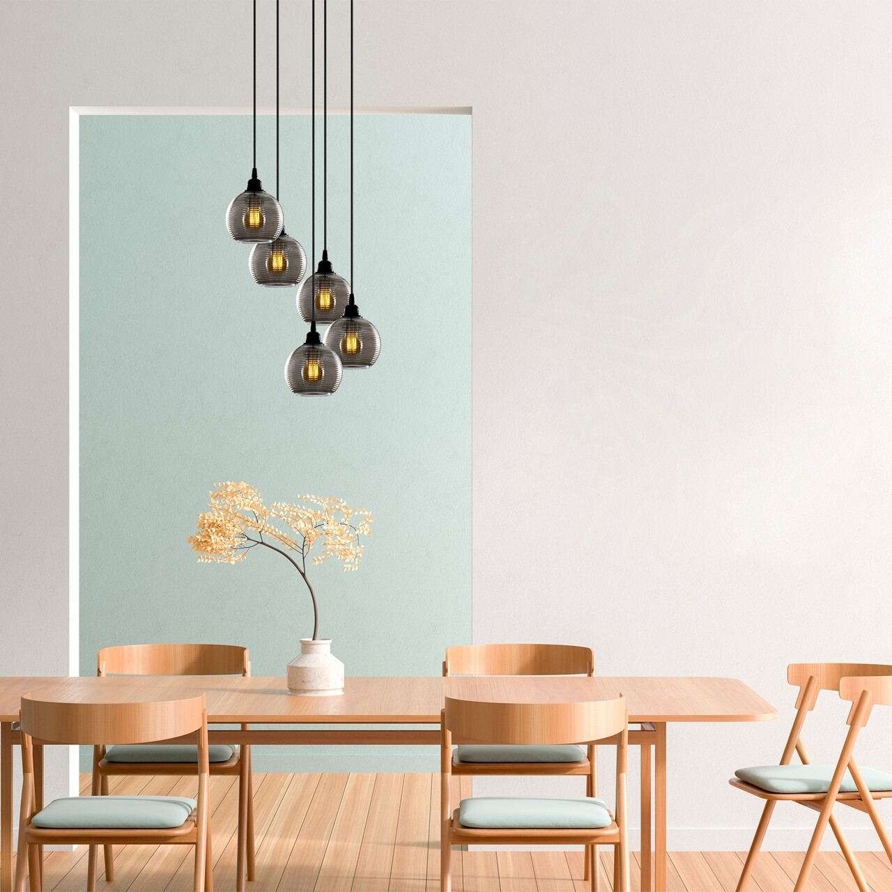 Candelabru, Opviq, Smoked - 032, E27, 60 W, metal/sticla - imagine 7